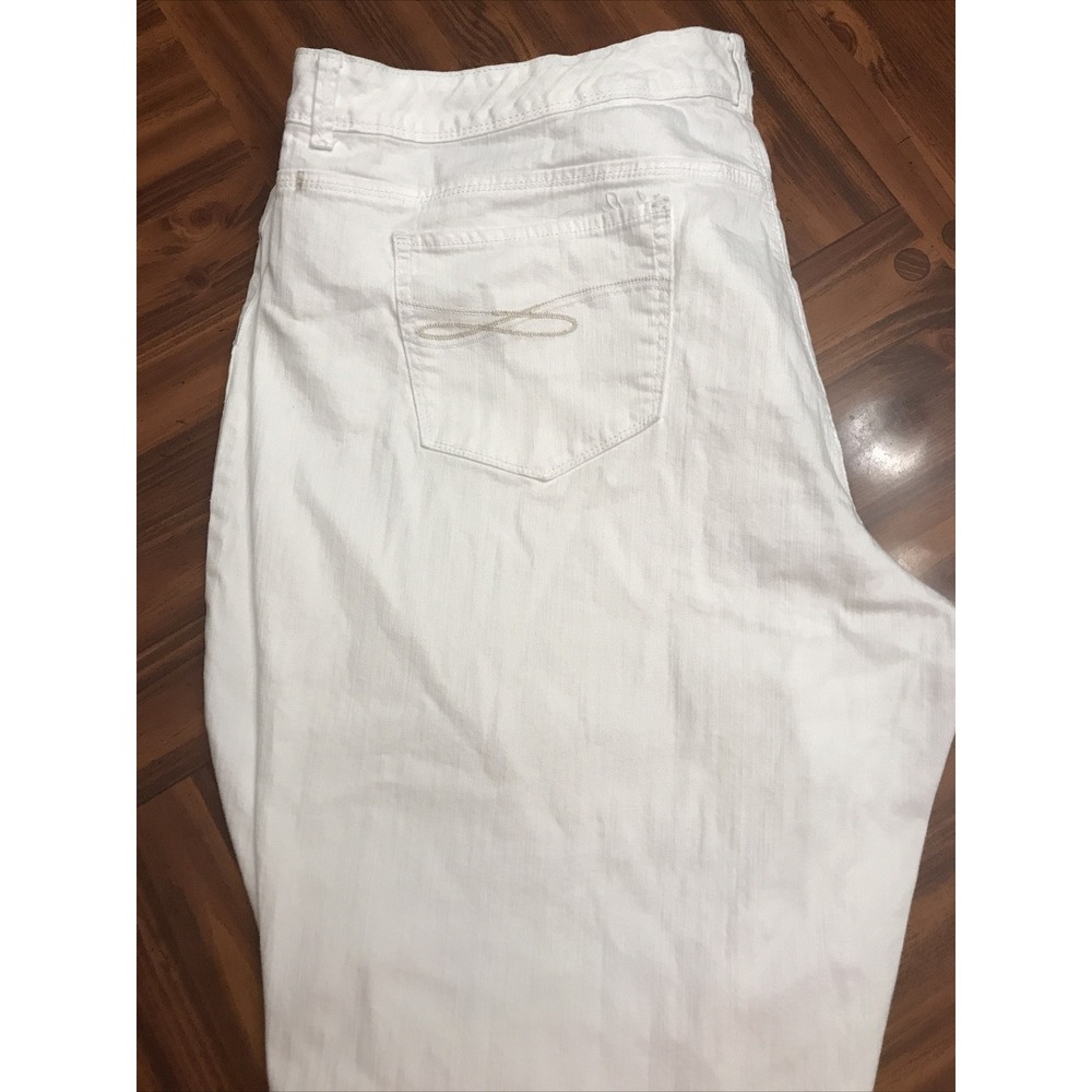 Style & Co Women Plus 24W White Jean Capri Pants‎ Pockets